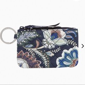 Vera Bradley RFID Deluxe Zip ID Case in Java Navy Camo
